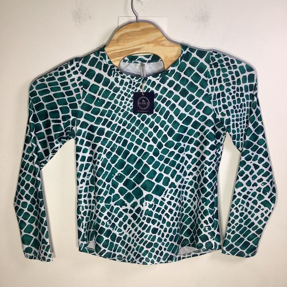 The Bubble Womens Crew Long Sleeve Top Green Size Medium NWT - Picture 1 of 9